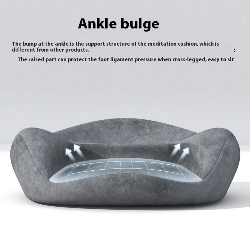 Faux Leather Ergonomic Meditation Cushion with Memory Foam