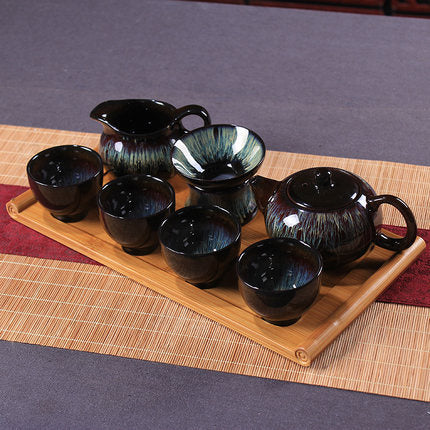 Bamboo Rectangular Tea Table Tray Solid Wood