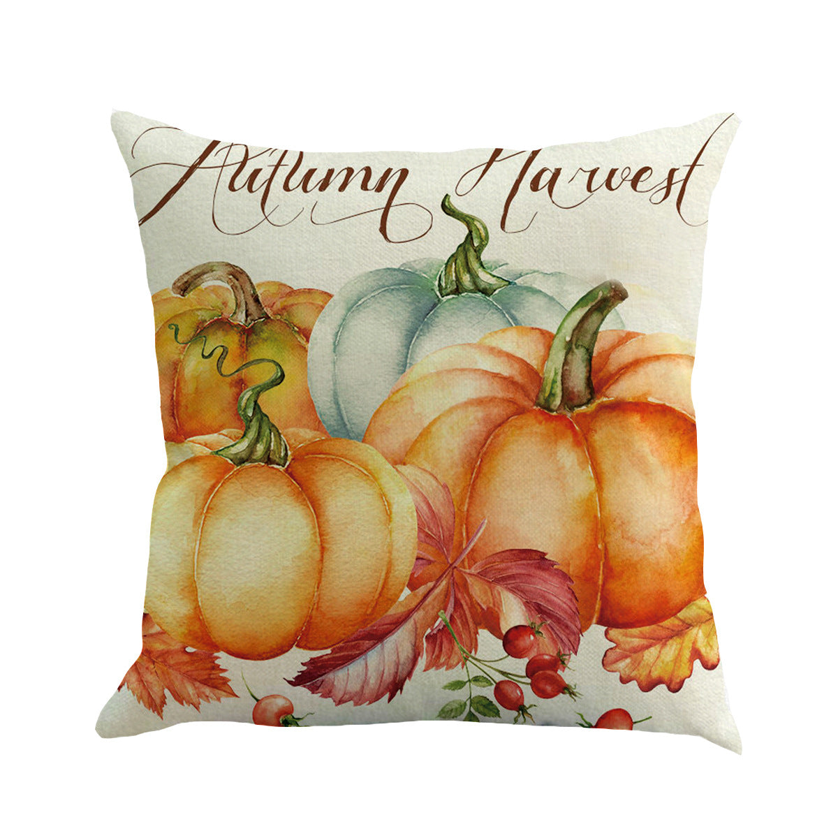 Linen Thanksgiving Cushion Pillow Case 45x45cm