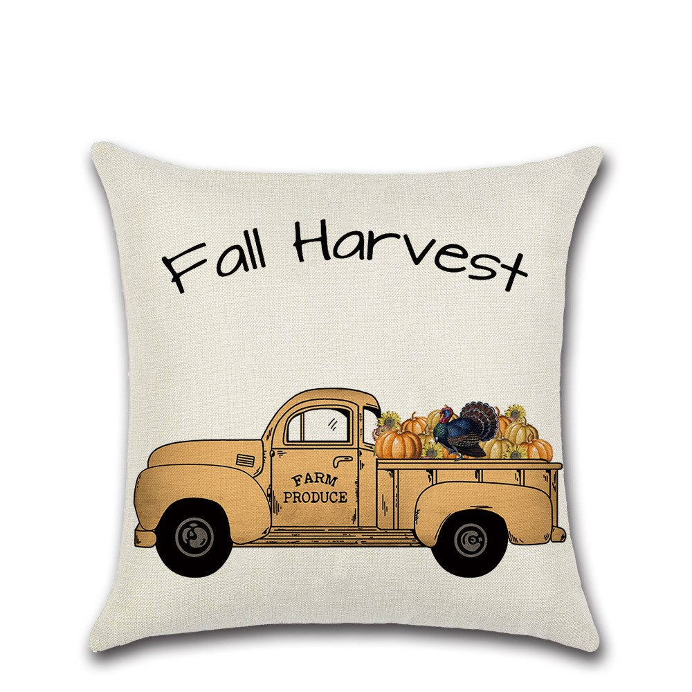 Thanksgiving Spandex Cushion Cover 45x45cm Pastoral Style