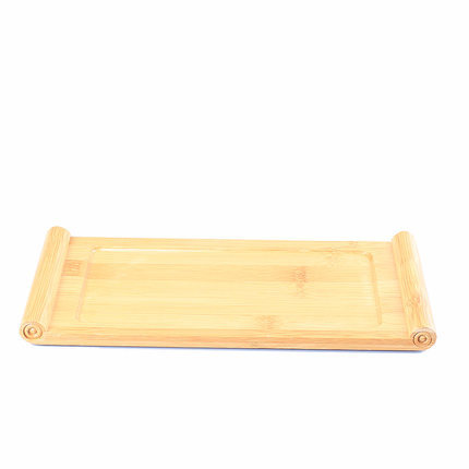 Bamboo Rectangular Tea Table Tray Solid Wood