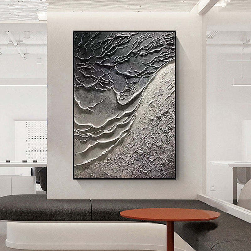Abstract Hand-Painted Canvas Oil Painting for Living Room