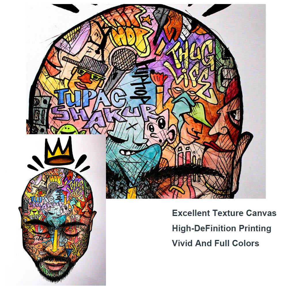 Abstract Rapper Wall Art Poster Canvas Decoration