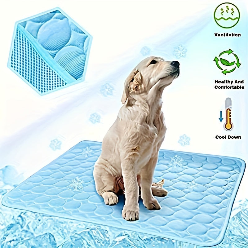 Ice Silk Dog Cooling Mat for Indoor and Outdoor Use