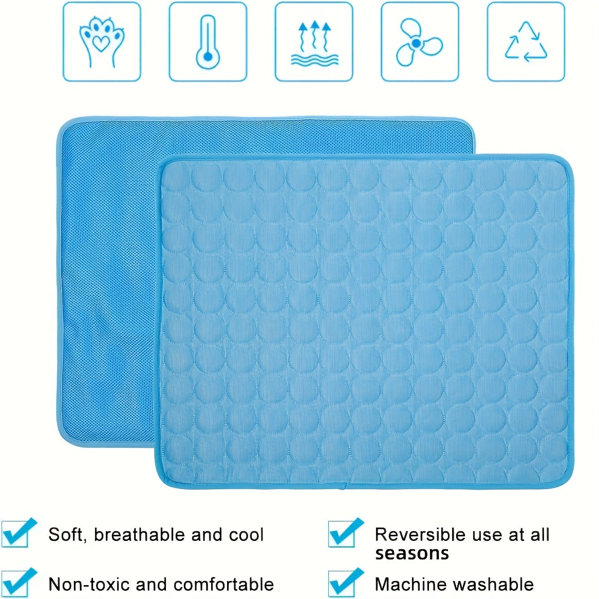 Ice Silk Dog Cooling Mat for Indoor and Outdoor Use