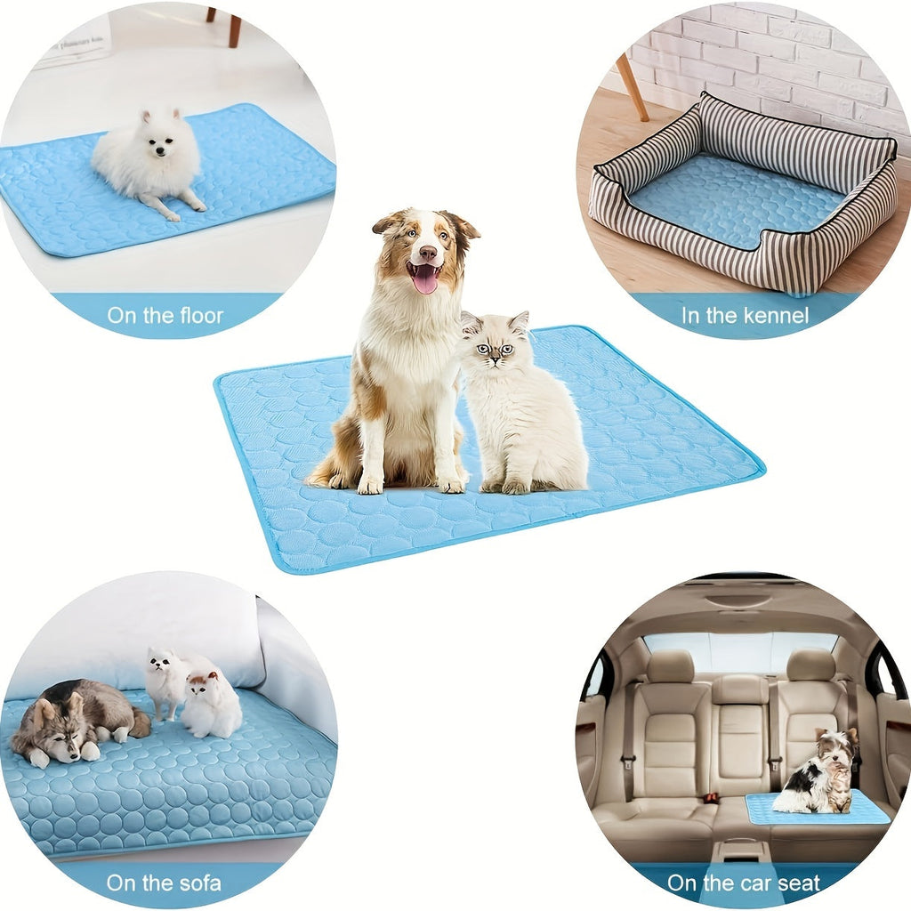 Ice Silk Dog Cooling Mat for Indoor and Outdoor Use