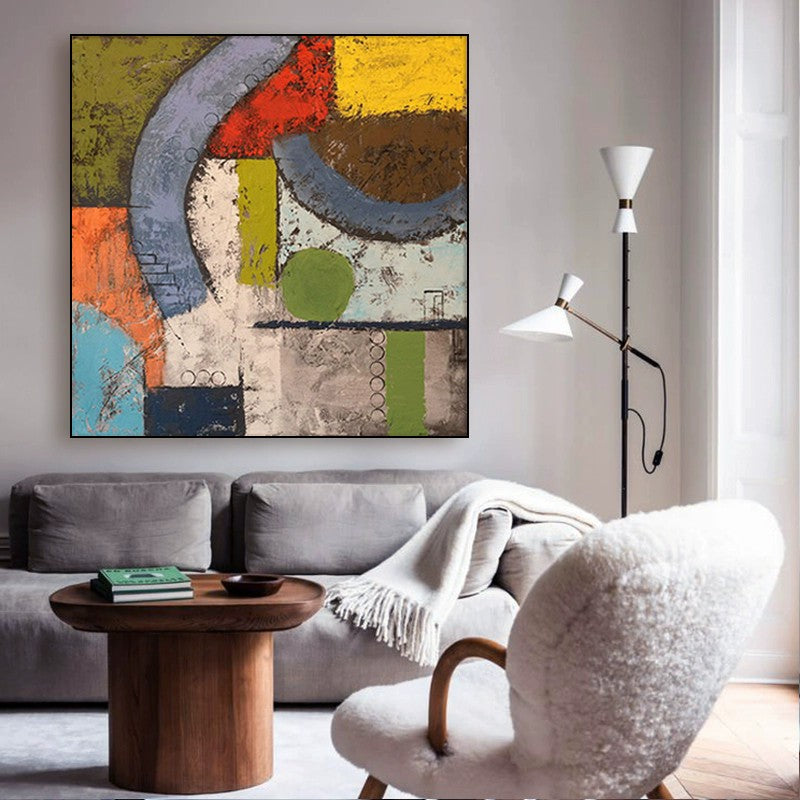 Abstract Hand Painted Oil Canvas Wall Art