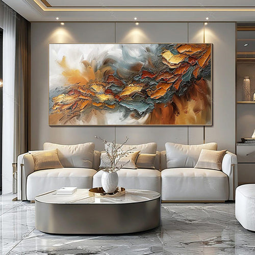 Abstract Hand-Painted Canvas Oil Painting for Home Decor