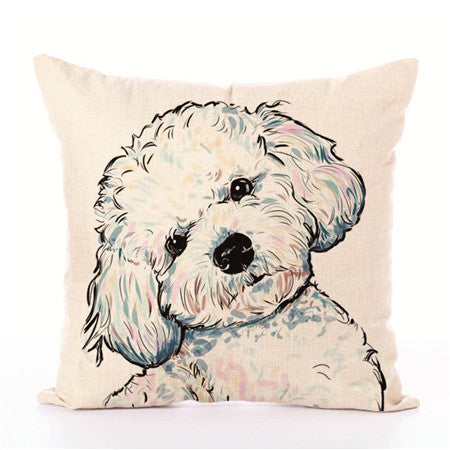 White Polyester Peach Skin Cushion Covers 45cm x 45cm