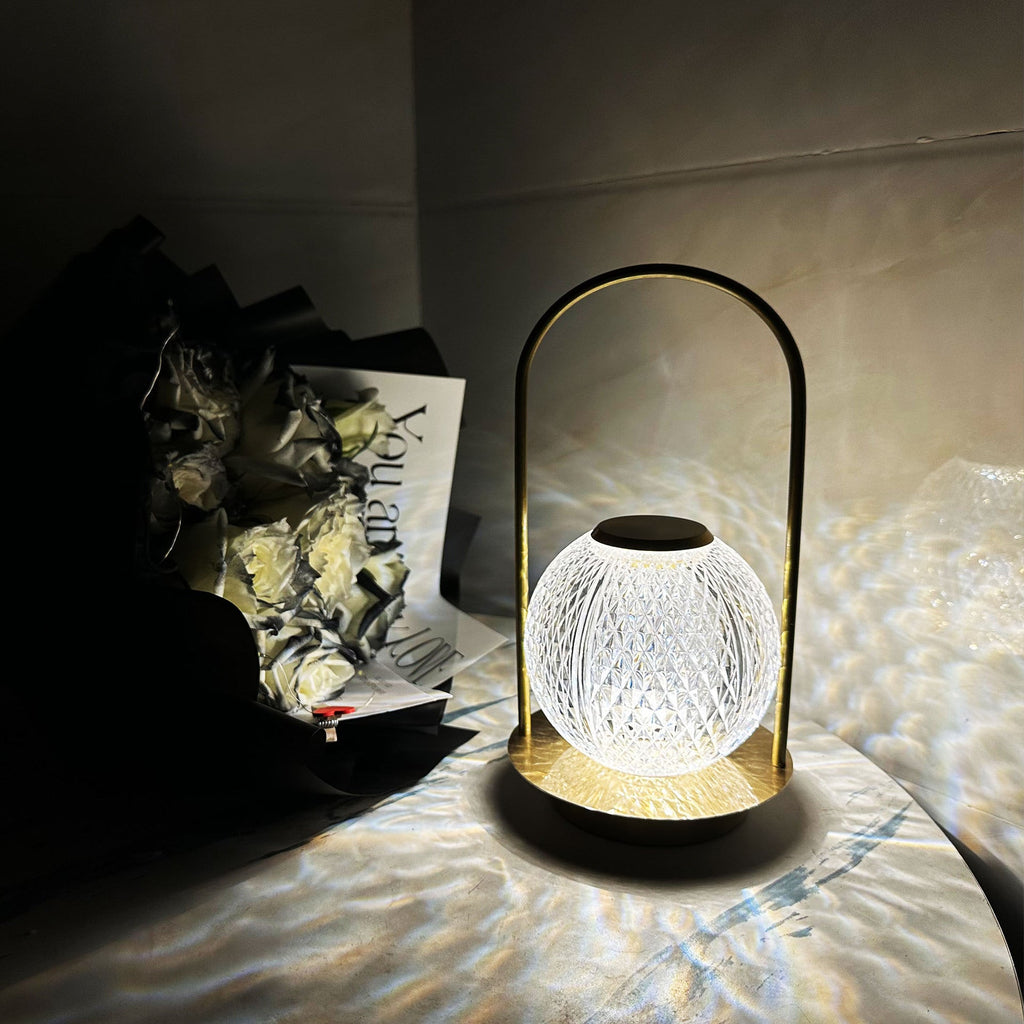 Metal Table Lamp with RGB Colors for Bedside Use
