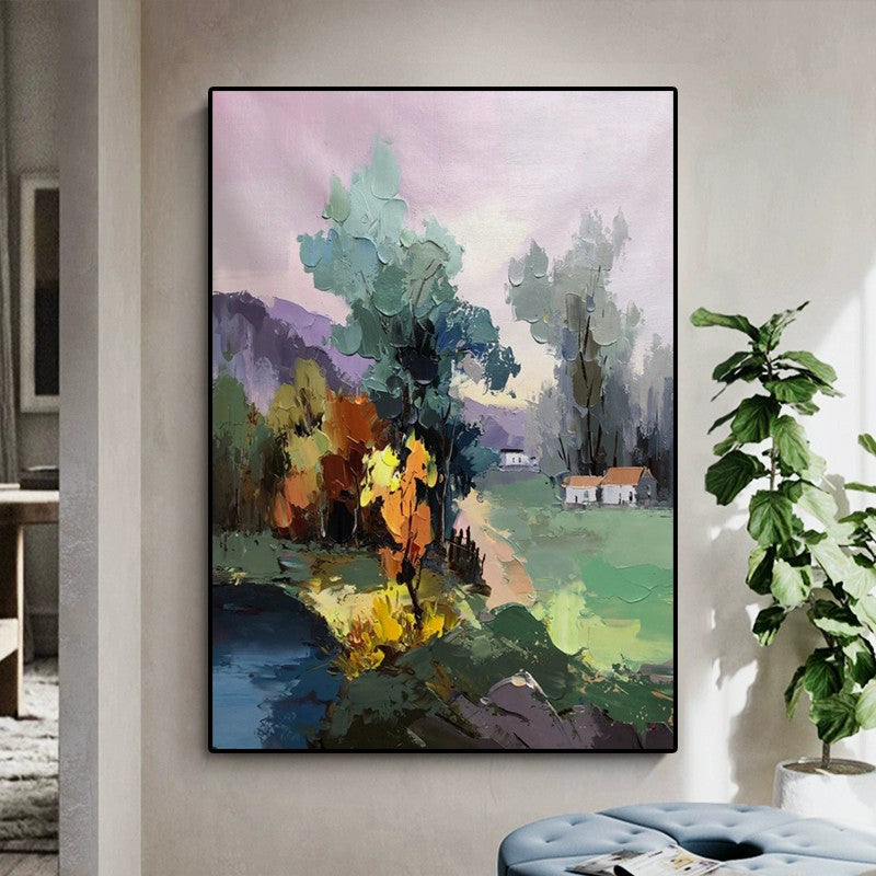 Hand-Painted Abstract Oil Painting Canvas for Living Room