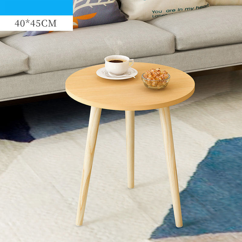 Solid Wood Round Coffee Table for Living Room