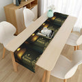 Linen Tablecloth 33x180cm with Stylish Print Design