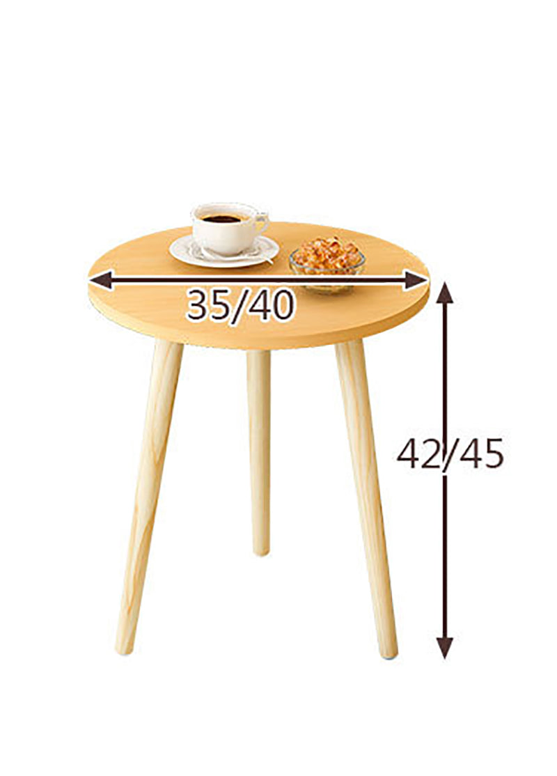 Solid Wood Round Coffee Table for Living Room