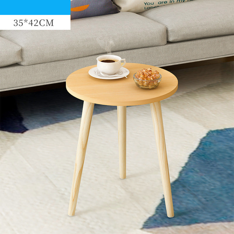 Solid Wood Round Coffee Table for Living Room