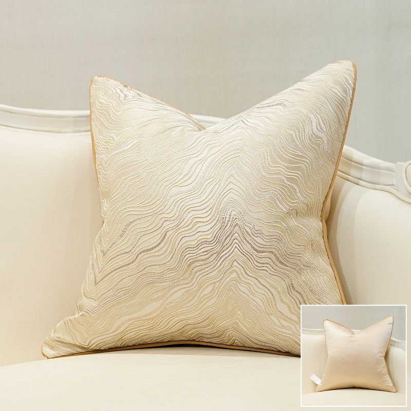 Light Luxury Cushion Pillow in Stripe Pattern