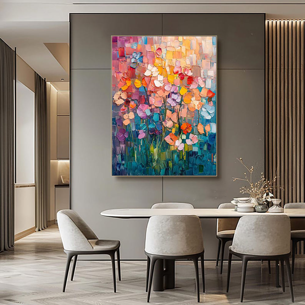Hand-painted Abstract Tulip Oil Painting Canvas