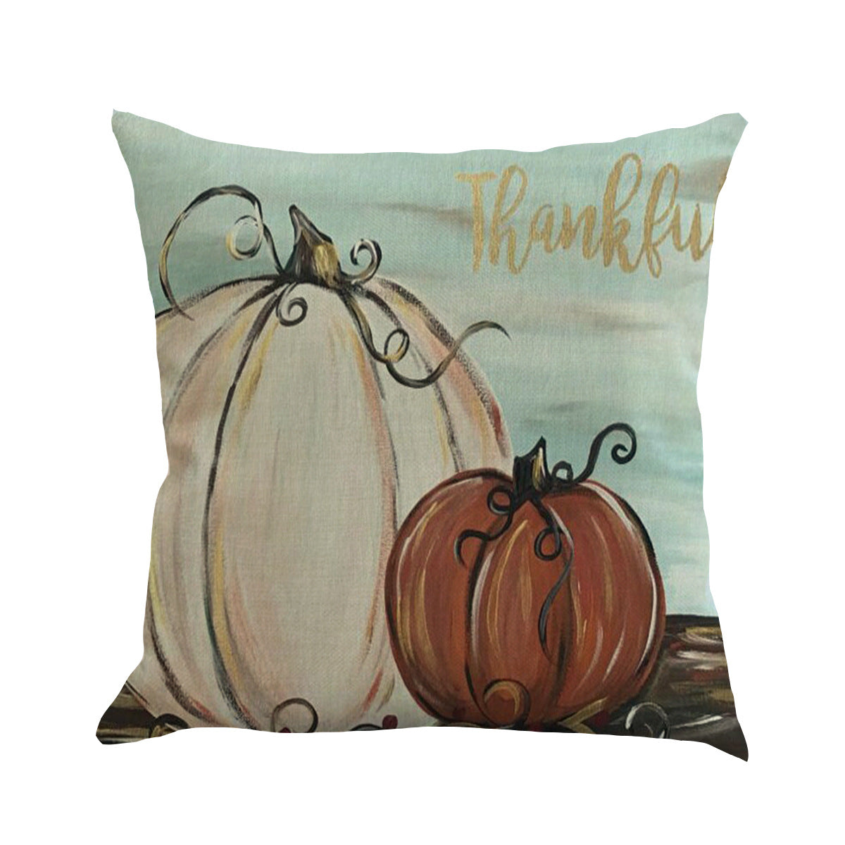 Linen Thanksgiving Cushion Pillow Case 45x45cm