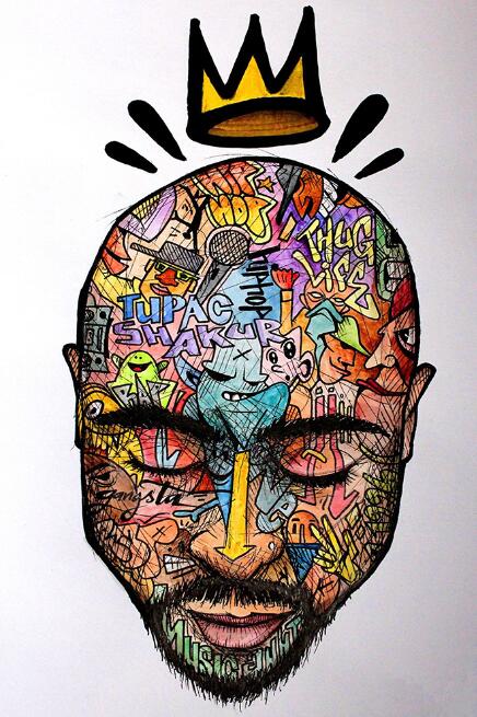 Abstract Rapper Wall Art Poster Canvas Decoration