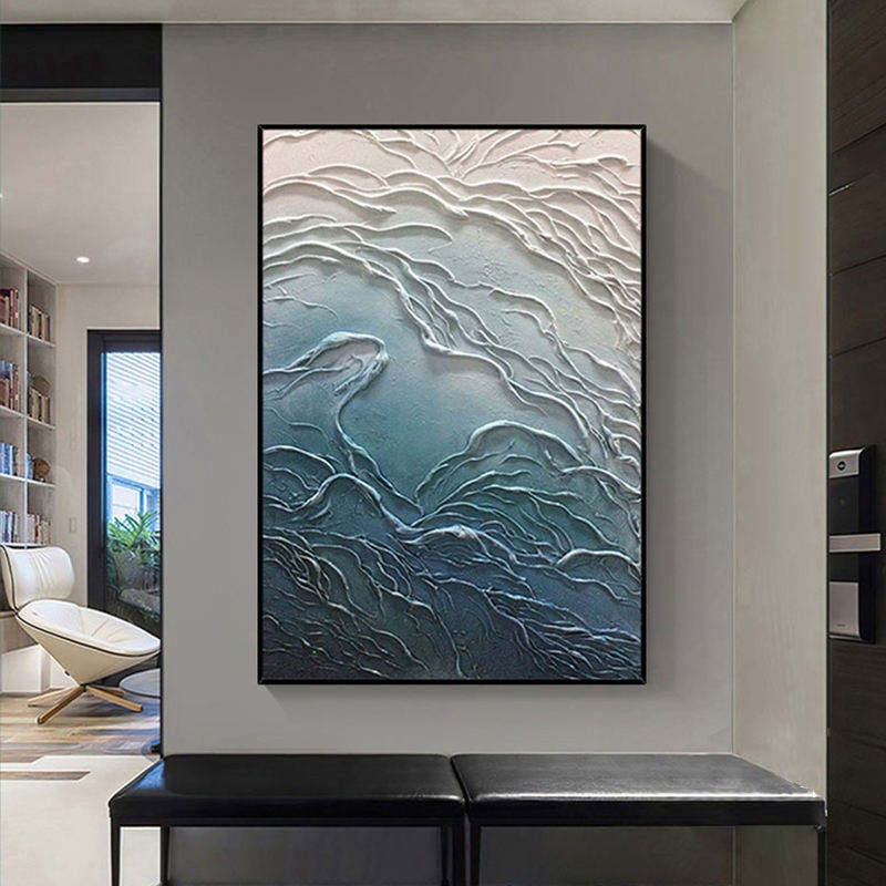 Abstract Hand-Painted Canvas Oil Painting for Living Room