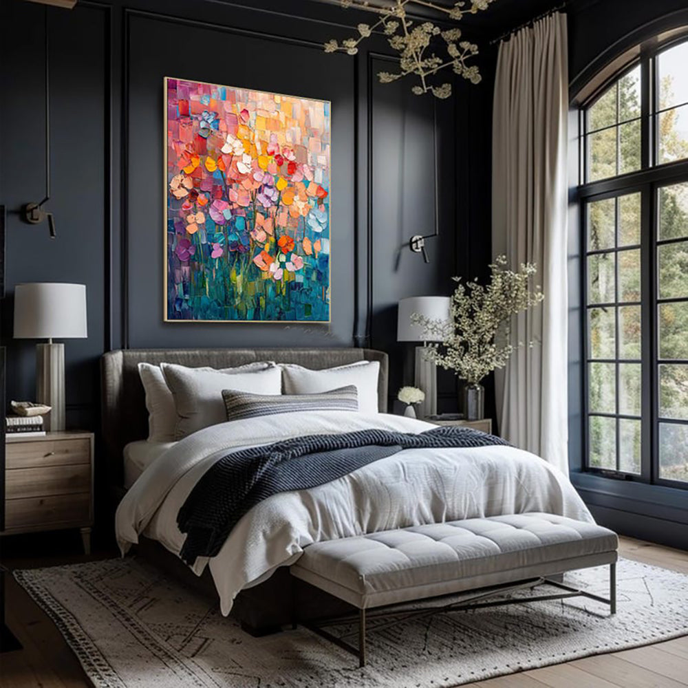 Hand-painted Abstract Tulip Oil Painting Canvas
