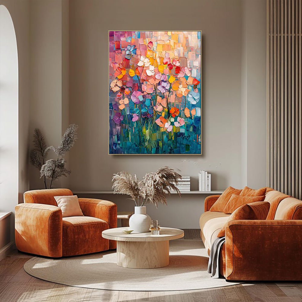 Hand-painted Abstract Tulip Oil Painting Canvas