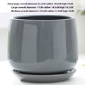 Flower Pot Ceramic Creative Personality With Tray Home Balcony Nordic Simple