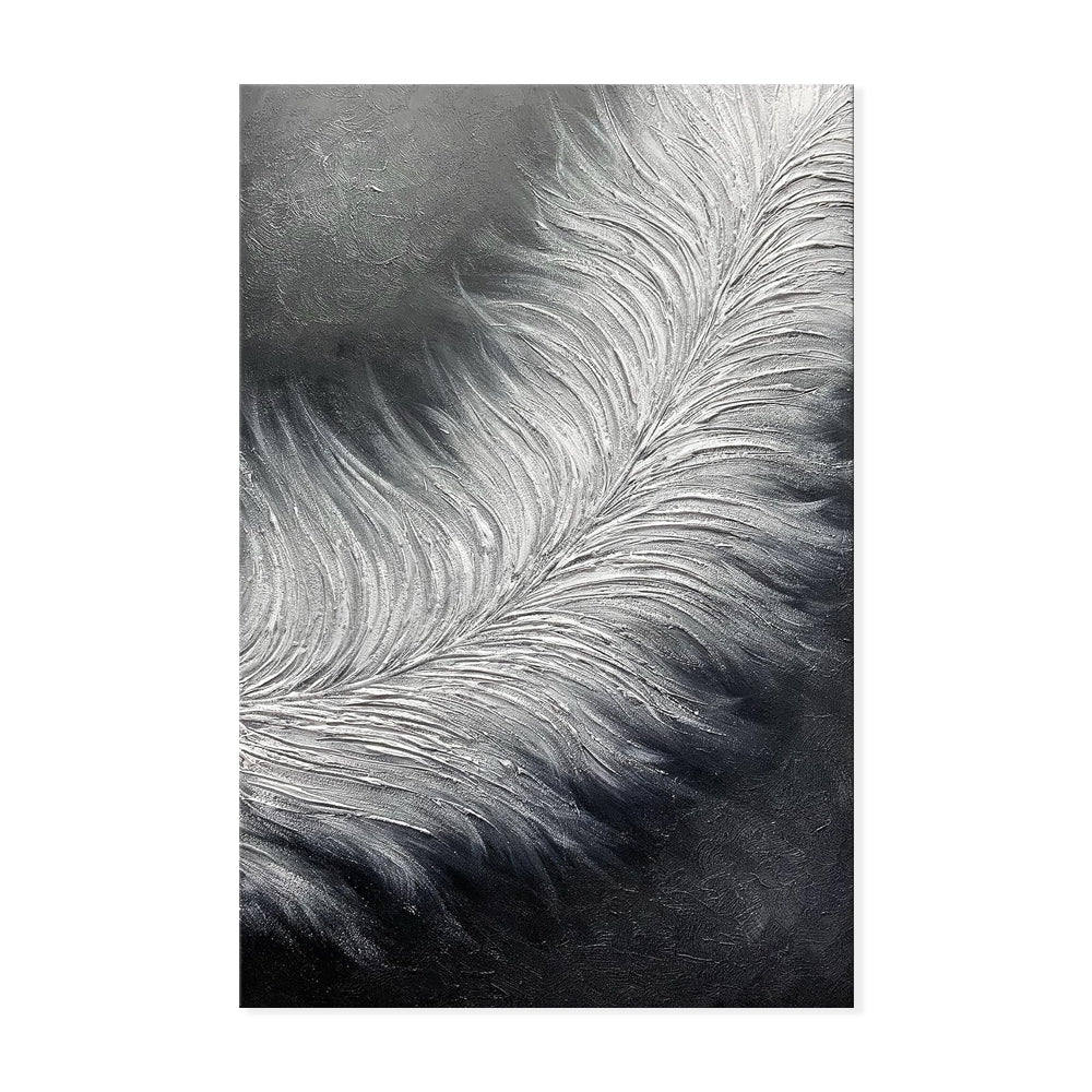 Abstract Canvas Art Hand Painted in Black and White