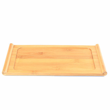 Bamboo Rectangular Tea Table Tray Solid Wood