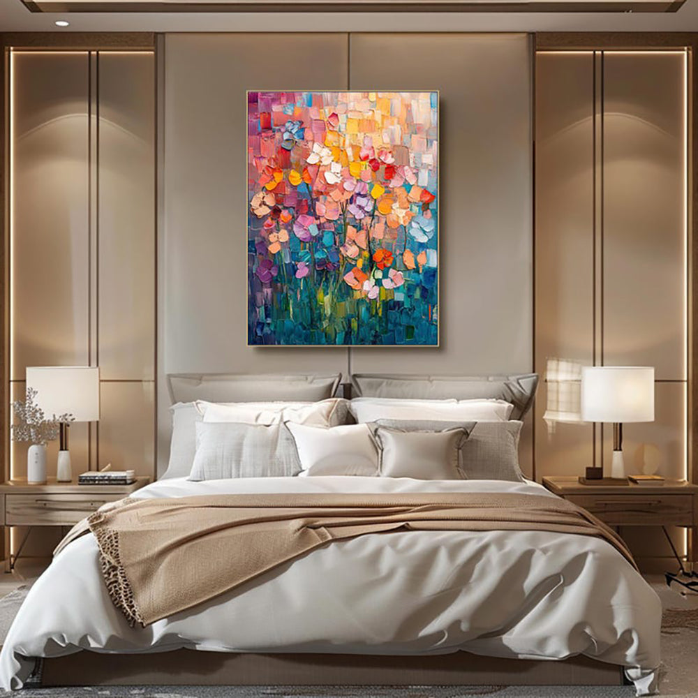 Hand-painted Abstract Tulip Oil Painting Canvas