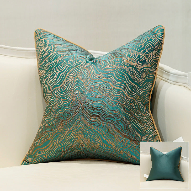Light Luxury Cushion Pillow in Stripe Pattern