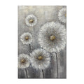 Handmade White Flower Canvas Oil Painting Decor