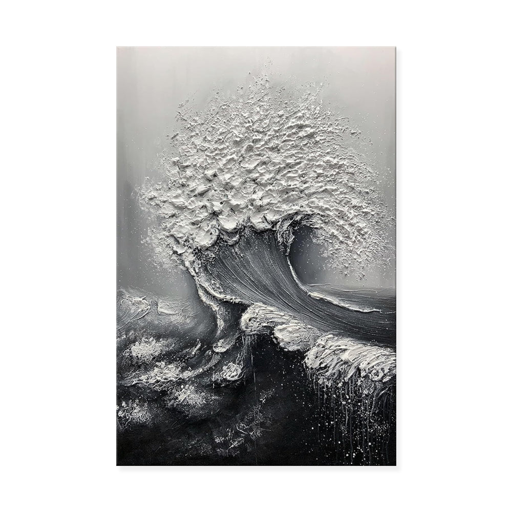 Abstract Ocean Wave Hand-Painted Oil Canvas Art
