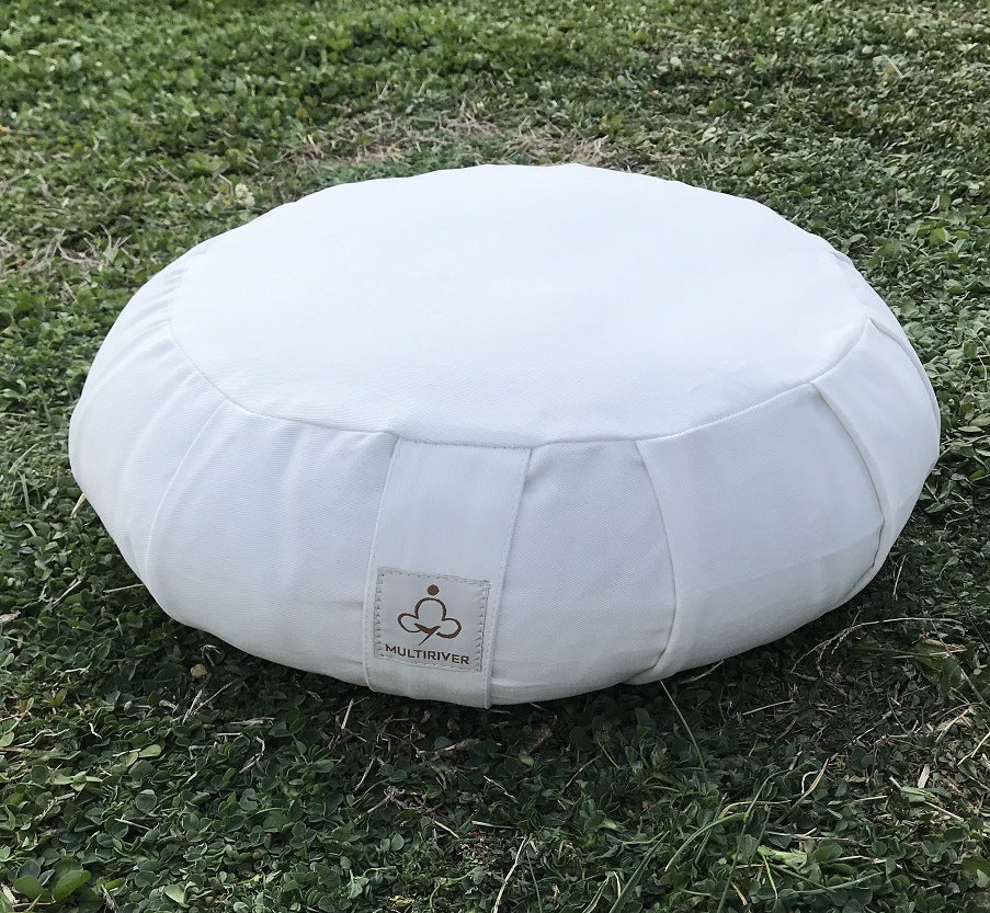 Cotton Meditation Cushion 36cm Black Breathable Yoga