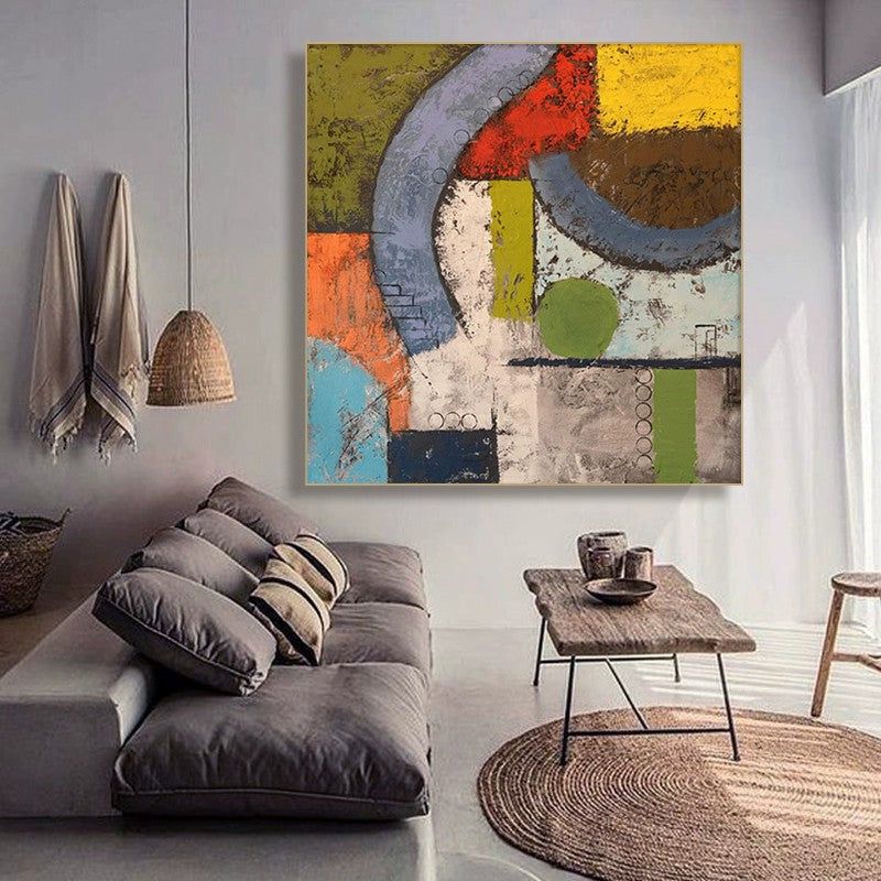 Abstract Hand Painted Oil Canvas Wall Art