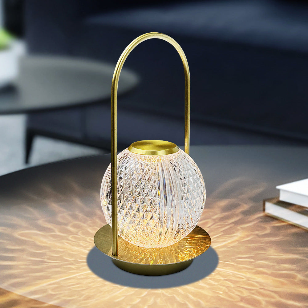 Metal Table Lamp with RGB Colors for Bedside Use