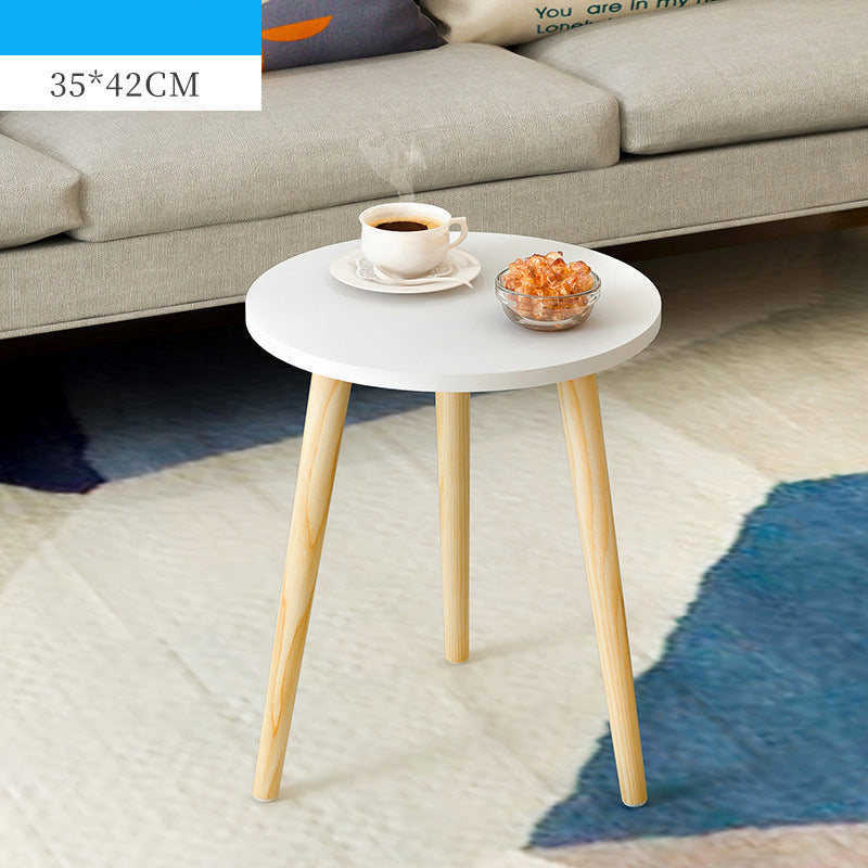 Solid Wood Round Coffee Table for Living Room