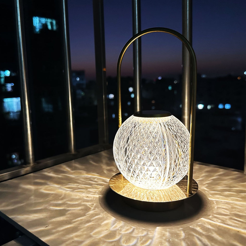 Metal Table Lamp with RGB Colors for Bedside Use