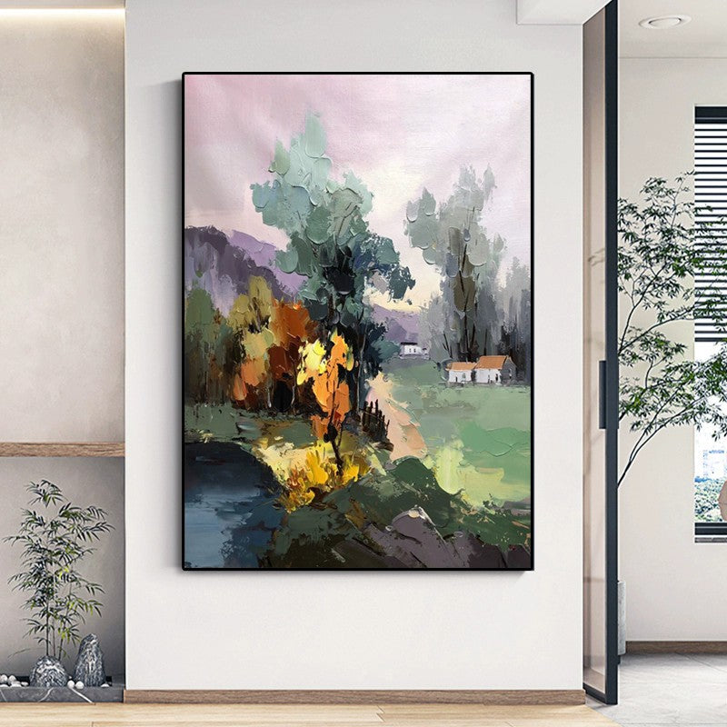 Hand-Painted Abstract Oil Painting Canvas for Living Room