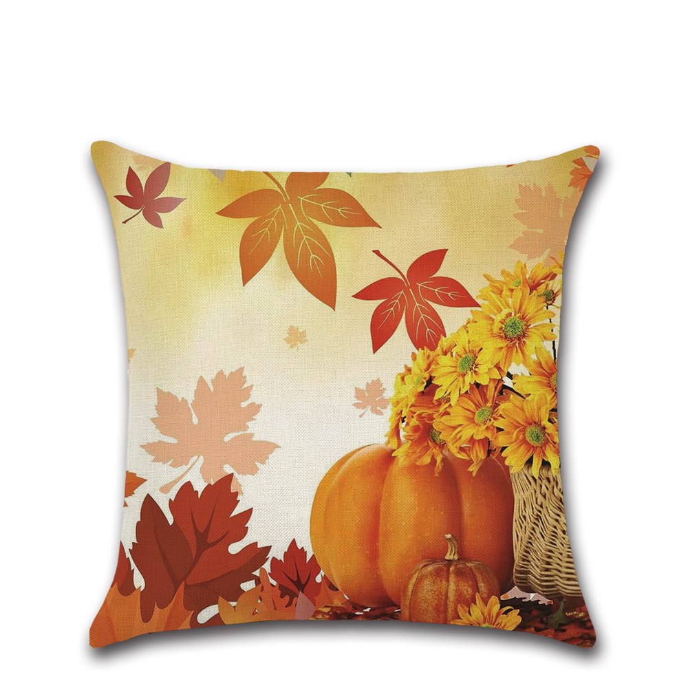 Thanksgiving Spandex Cushion Cover 45x45cm Pastoral Style