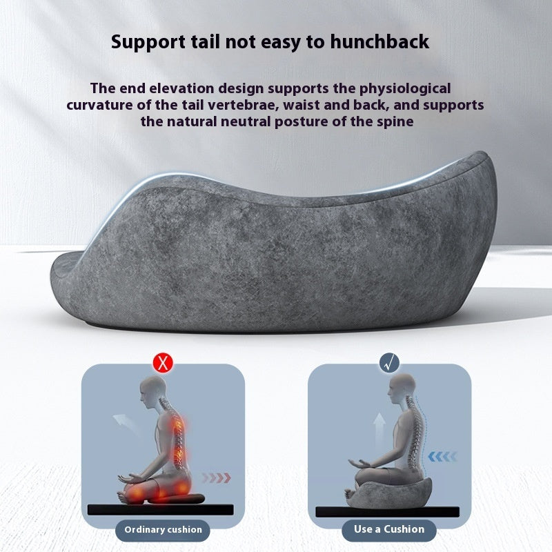 Faux Leather Ergonomic Meditation Cushion with Memory Foam