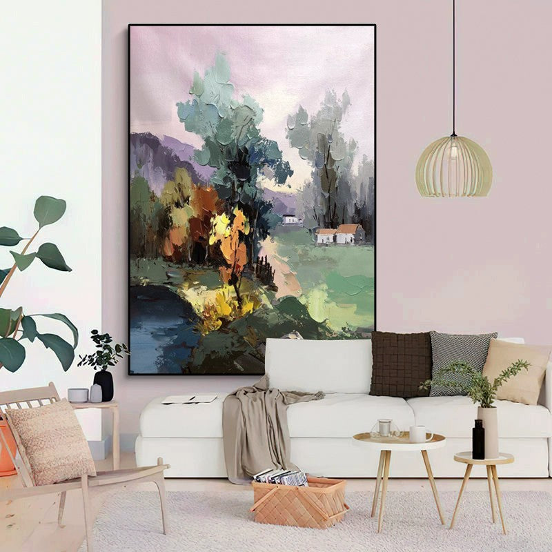 Hand-Painted Abstract Oil Painting Canvas for Living Room