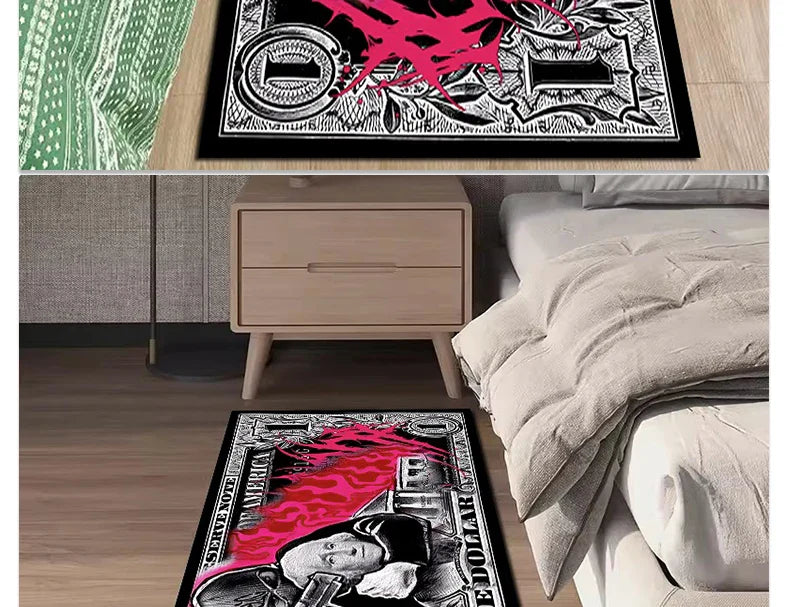 Non-slip US Dollar Bedroom Carpet Wear-resistant Mat