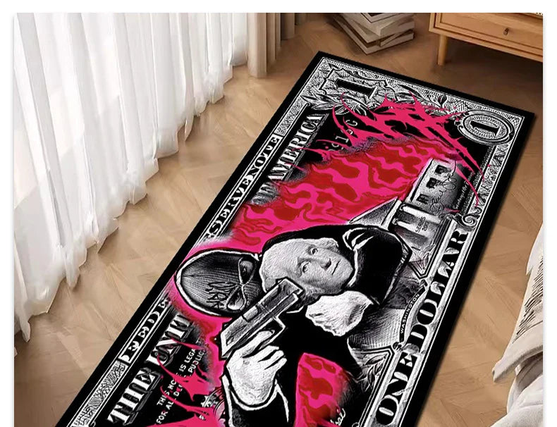 Non-slip US Dollar Bedroom Carpet Wear-resistant Mat