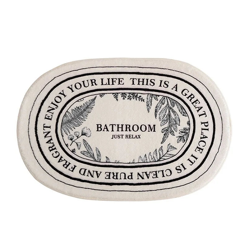Floral Non-Slip Absorbent Bath Mat for Home Use