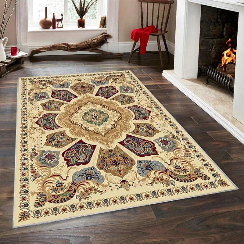 VIKAMA Bohemian Vintage Art Deco Rugs for Living Rooms