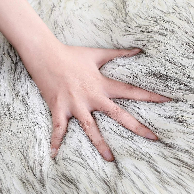 Nordic Faux Fur Reindeer Rug For Kids Play Mat