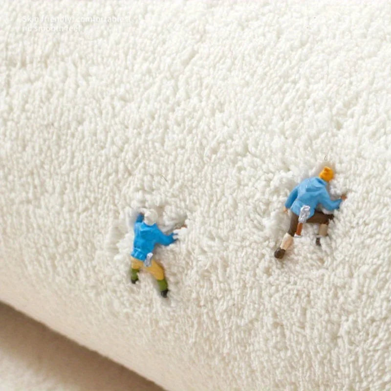 VIKAMA Blue Polyester Bathroom Absorbent Doormat