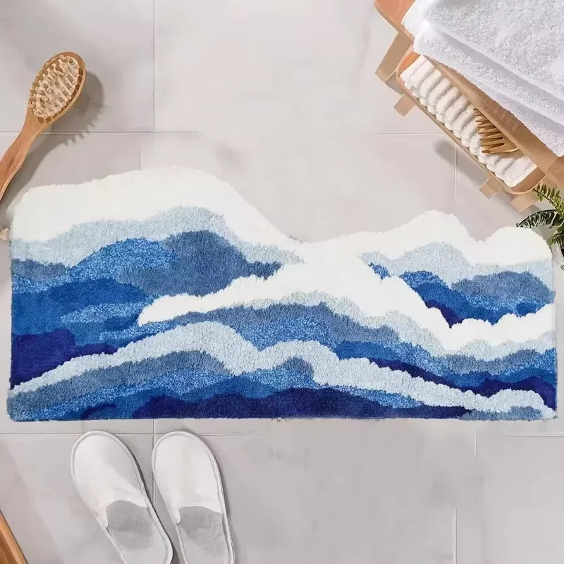 VIKAMA Non-slip Polyester Bathroom Mat for Home Decor
