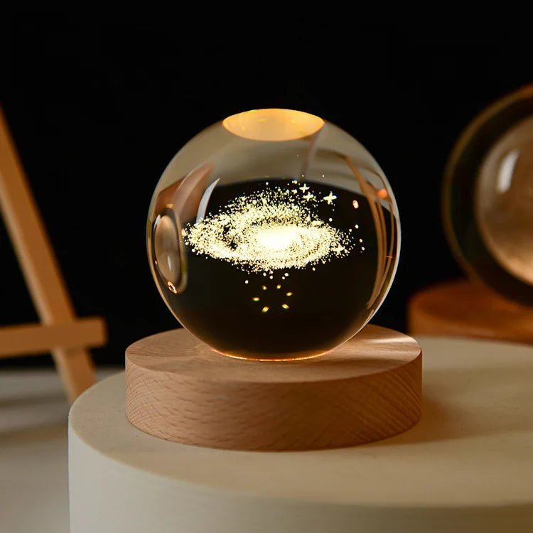 Crystal Ball Night Light Glass Sphere Birthday Gift